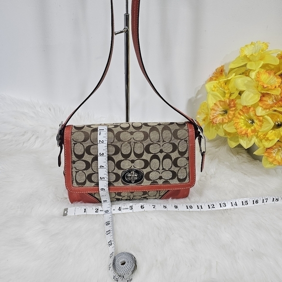 Coach crossbody red/tan - Picture 15 of 15